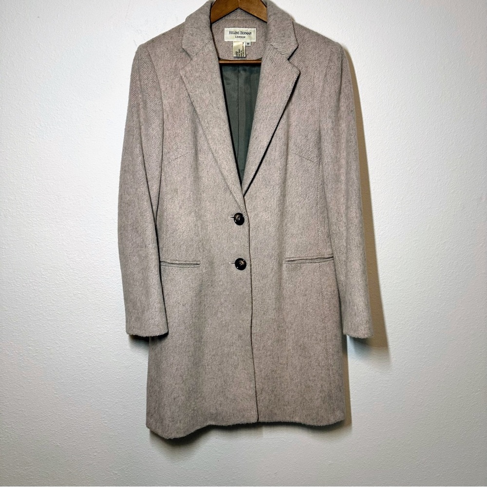 Helene Berman London Classic Wool Blend Coat Sz M
